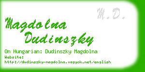 magdolna dudinszky business card